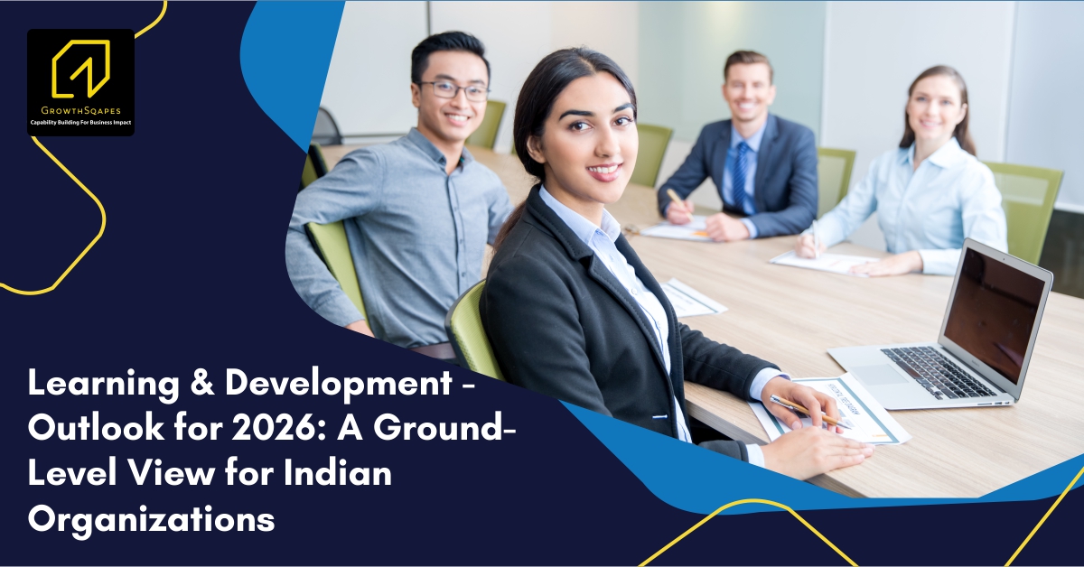 Indian corporate employees participating in a modern learning and development session, symbolising capability building and future-ready skills.